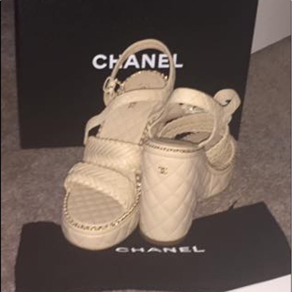Chanel wedges 100% authentic